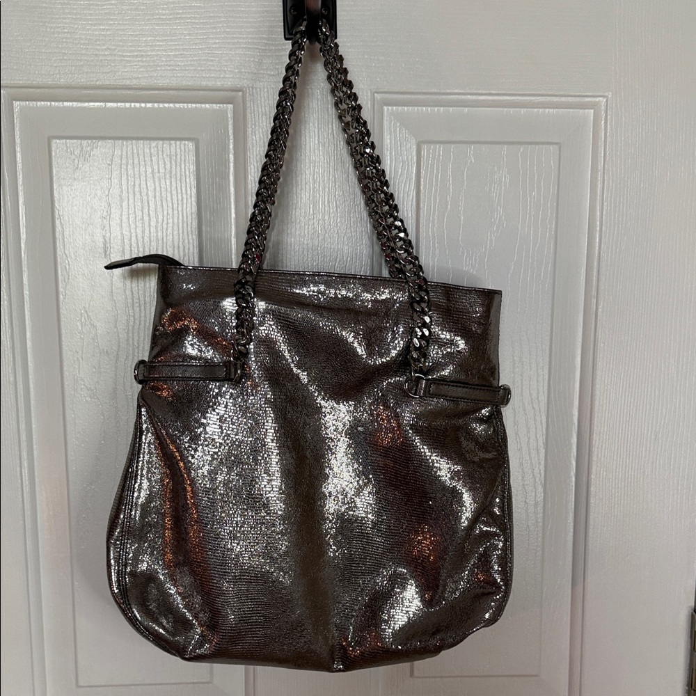 Michael Kors Metallic Chain-Handle Tote - Picture 4 of 7